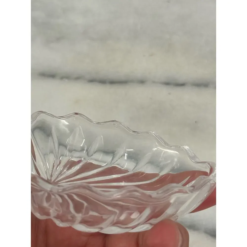 Vintage Crystal glass trinket dish